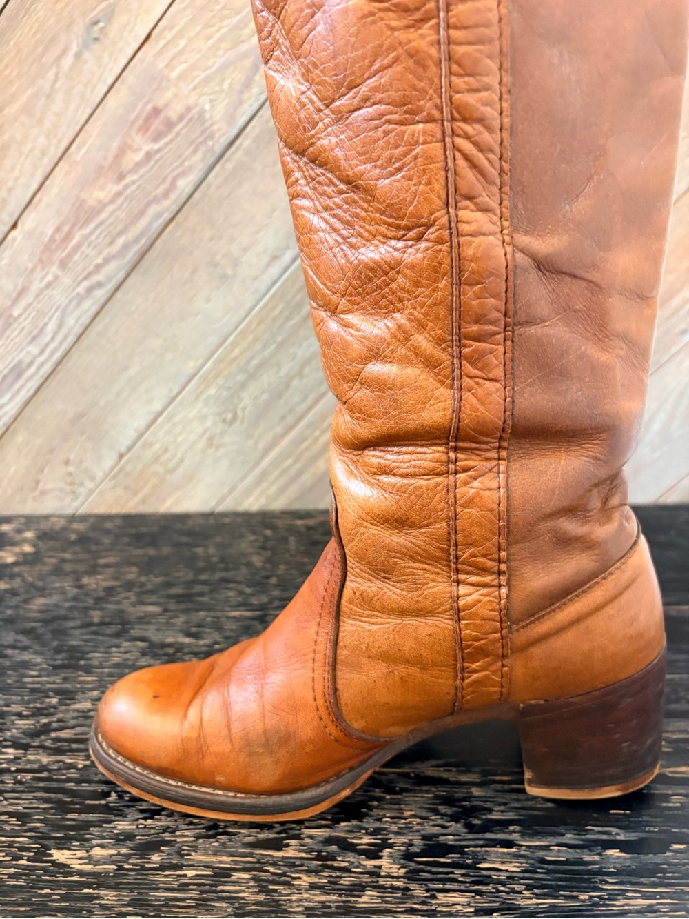 RARE Vintage Black Label Frye Campus Cowgirl Boots, Made in USA, Size 6.5, #8555 - Picture 8 of 14